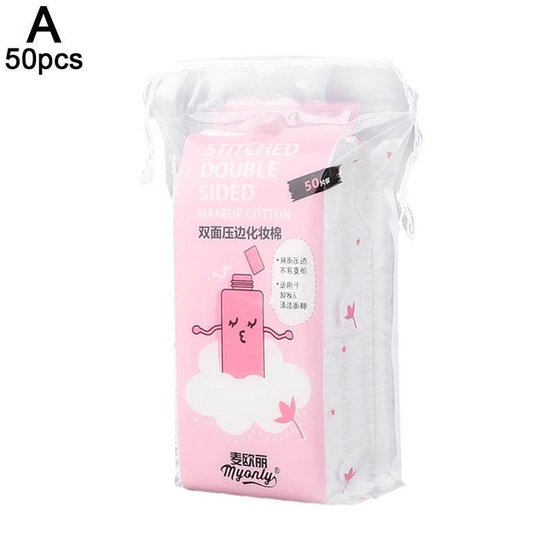 MYONLY Makeup Remover Pads, Thickened Three-Layer Double-Sided Pressed Edges with Cotton Pads, 50/100/222 Pieces, Makeup Tools